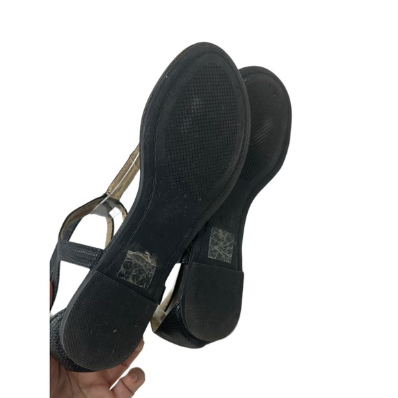 Diba black gold flat Sandals size 6.5 - Picture 3 of 12
